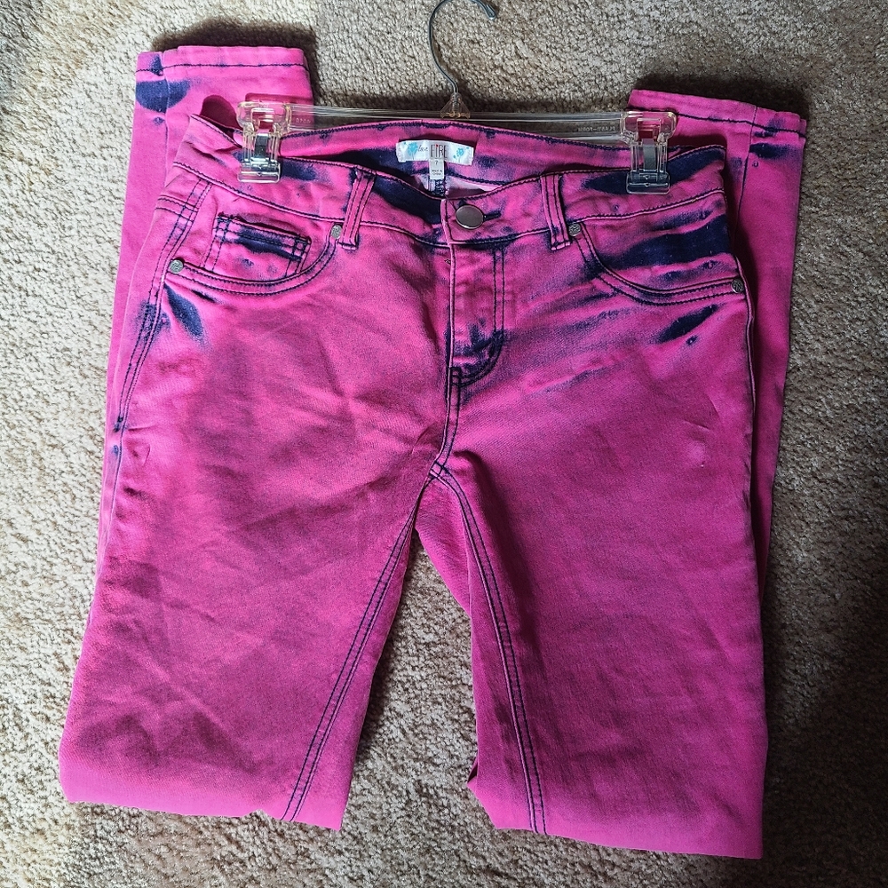 Pink colored skinny jeans Love Fire Size 7 - Picture 4 of 4